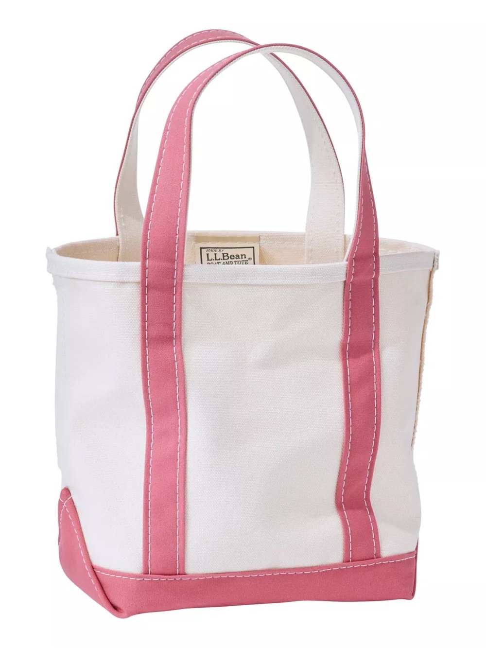 NWT Small L.L. Bean Tote & Boat Bag with regular handles vintage rose - Picture 7 of 7